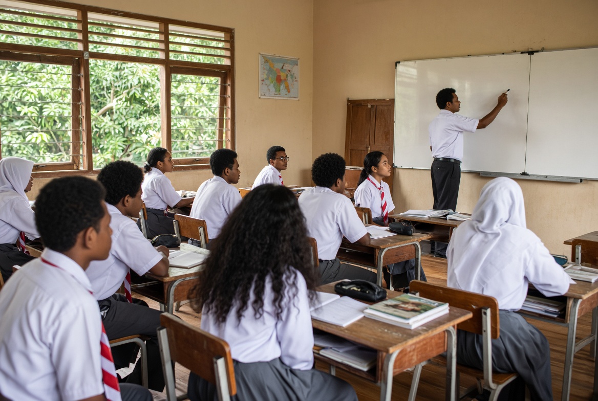 Suasana belajar di ruang kelas